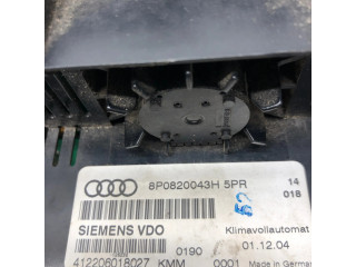 Блок управления климат-контролем 8P0820043H, 412206018027   Audi A3 S3 8P