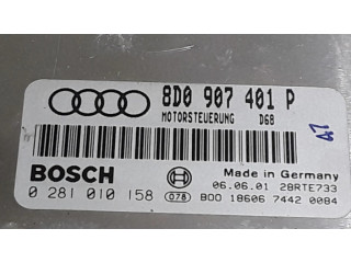 Блок управления двигателя 8D0907401P, 0281010158   Audi A4 S4 B5 8D