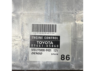 Блок управления двигателя 8966105860, 0265100851   Toyota Avensis T250