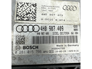 Блок управления двигателя 4H0907409, 0281015766   Audi A8 S8 D4 4H