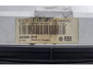 Přístrojová deska  Volkswagen Phaeton 2005 3D0920881S, 0263619214  