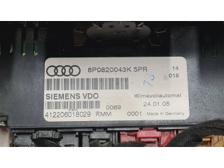 Блок управления климат-контролем 8P0820043K, 412206018029   Audi A3 S3 A3 Sportback 8P