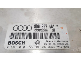 Блок управления двигателя 8D0907401M, 0281010156   Audi A4 S4 B5 8D