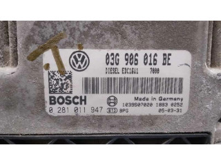 Блок управления двигателя 03G906016BE, 0281011947   Volkswagen Golf SportWagen