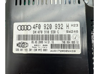 Přístrojová deska  Audi A6 S6 C6 4F 2007 4F0920932H, 4F0910930C  
