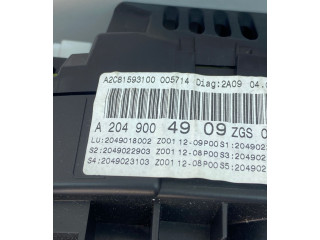 Přístrojová deska  Mercedes-Benz C W204 2014 A2049004909, 2049022903  