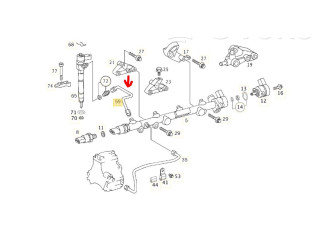 Магистральная трубка топлива A6110700033, A6110700233    Mercedes-Benz C W202   