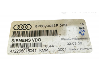 Блок управления климат-контролем 8P0820043P, 412206018041   Audi A3 S3 8P