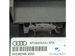 Блок управления климат-контролем 8P0820043J, 412206018030   Audi A3 S3 8P