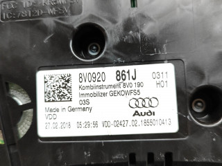 Панель приборов 8V0920861J, A2C13919600   Audi A3 S3 8V       