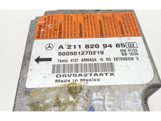 Блок подушек безопасности A2118209485, 500501270219   Mercedes-Benz E W211