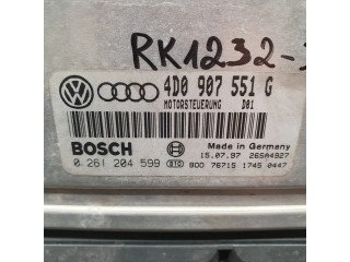 Блок управления двигателя 4D0907551G, 0261204599   Audi A6 S6 C5 4B