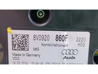 Панель приборов 8V0920860F, A2C84207800   Audi A3 S3 8V       