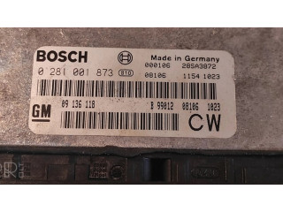 Блок управления двигателя 09136118, 0281001873   Opel Vectra B