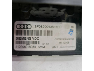 Блок управления климат-контролем 8P0820043M, 412206018039   Audi A3 S3 8P