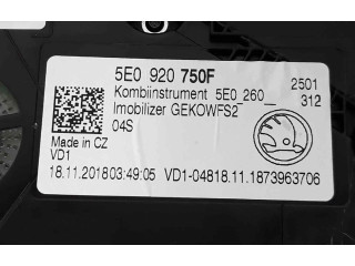Přístrojová deska  Skoda Octavia Mk3 (5E) 2016 5E0920750F, 5E0920750FX  