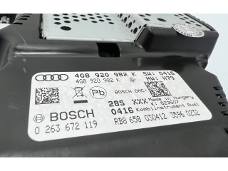 Přístrojová deska  Audi A7 S7 4G 2012 4G8920982K, 0263672119  