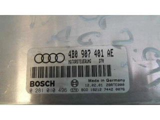 Блок управления двигателя 4B0907401AE, 0281010496   Audi A6 S6 C4 4A