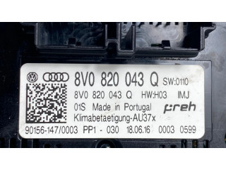 Блок управления климат-контролем 8V0820043Q, 901561470003   Audi A3 S3 8V