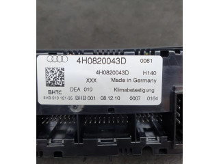 Блок управления климат-контролем 4H0820043D   Audi A8 S8 D4 4H