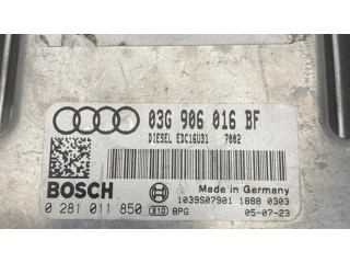 Блок управления двигателя 03G906016BF, 0281011850   Audi A4 S4 B7 8E 8H