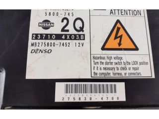 Řídící jednotka 237104X03B, MB2758007452   Nissan Navara D40 2008