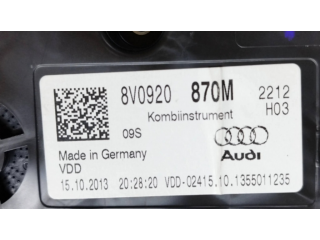 Панель приборов 8V0920870M, VDD0241510   Audi A3 S3 8V       