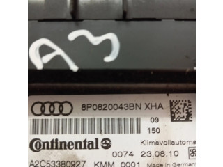 Блок управления климат-контролем 8P0820043BN, A2C53380927   Audi A3 S3 A3 Sportback 8P