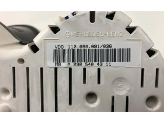 Přístrojová deska  Mercedes-Benz SL R230 2003 110080091036, A2305404311  