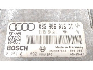 Блок управления двигателя 03G906016DT, 0281011892   Audi A3 S3 8P