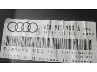 Přístrojová deska  Audi A8 S8 D3 4E 2004 4E0920950A, 4E0910900  