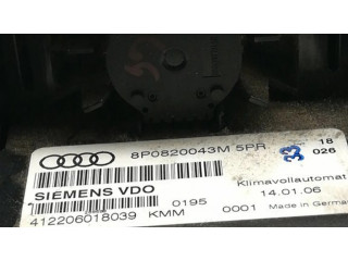 Блок управления климат-контролем 8P0820043M5PR, 412206018039   Audi A3 S3 8P