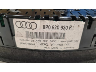 Přístrojová deska  Audi A3 S3 A3 Sportback 8P 2009 8P0920930R, 110080297018  