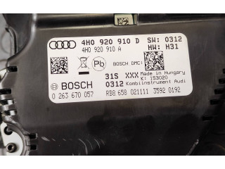 Přístrojová deska  Audi A8 S8 D4 4H 2010 4H0920910D, 0263670057  