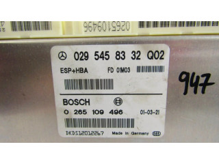 Řídící jednotka 0265109496, 0295458332Q02   Mercedes-Benz A W168 2001