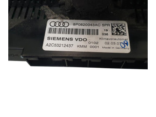 Блок управления климат-контролем 8P0820043AC   Audi A3 S3 A3 Sportback 8P