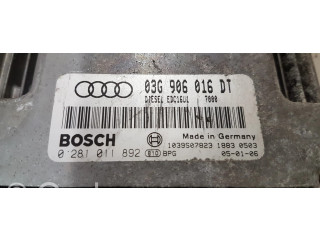 Блок управления двигателя 03G906016DT, 0281011892   Audi A3 S3 8P