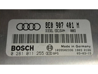 Блок управления двигателя 8E0907401M, 0281011255   Audi A6 S6 C5 4B