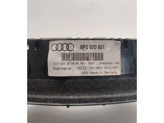 Přístrojová deska  Audi A3 S3 8P 2006 8P0920931, D0H16001  