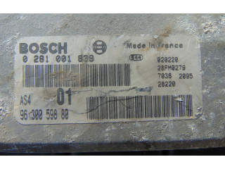 Řídící jednotka 9630059880, 0281001839   Peugeot 106 2001