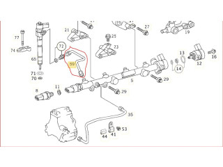 Магистральная трубка топлива A6110700033, A6110700033    Mercedes-Benz C W202   