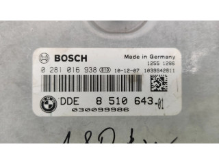 Řídící jednotka 8510643, 0281016938   BMW 5 F10 F11 2011