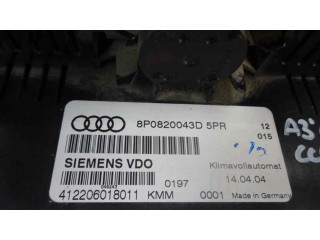 Блок управления климат-контролем 8P0820043D, 2004   Audi A3 S3 8L