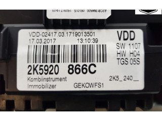 Přístrojová deska  Volkswagen Caddy 2017 2K5920866C, 2K5920866C  