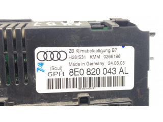 Блок управления климат-контролем 8E0820043AL   Audi A4 S4 B7 8E 8H