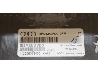 Блок управления климат-контролем 412206018030, 8P0820043AF   Audi A3 S3 8P