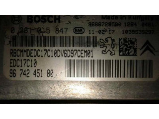 Блок управления двигателя 0281015847, EDC17C10   Citroen C3