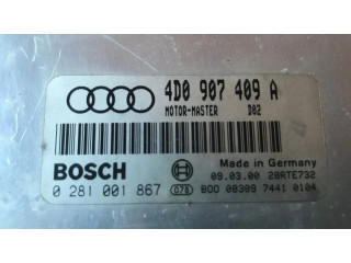 Блок управления двигателя 4D0907409A, 0281001867   Audi A8 S8 D2 4D