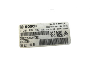 Řídící jednotka 9806460480, 9825318180   Peugeot 308 2014