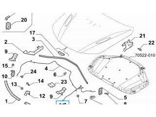 Замок капота 50563897, 50547305   Alfa Romeo Stelvio